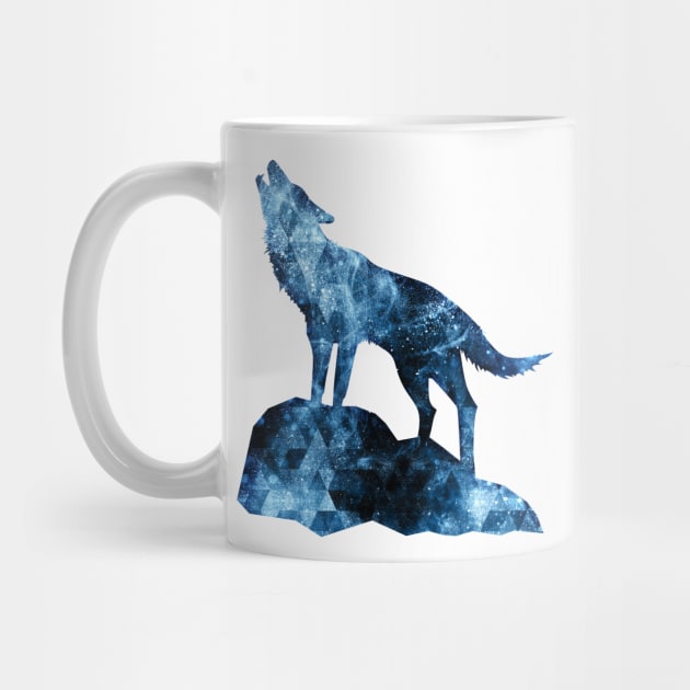 Howling Wolf blue sparkly smoke silhouette by PLdesign